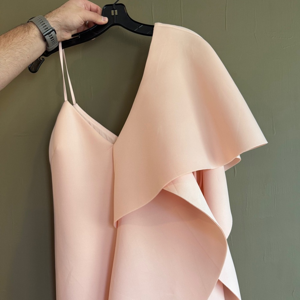 Elegant Pink Ruffle Dress